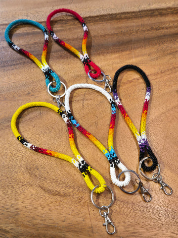 Wrap Beaded Blended Wrist Lanyard (BLW-200)