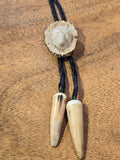 Carved Antler Bolo Tie - Wolf (CBBT-3D-WOLF)