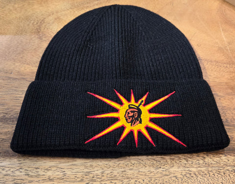 Embroidered Tuque - Warrior (Black)