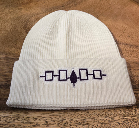 Embroidered Tuque - Iroquois Confederacy (White)