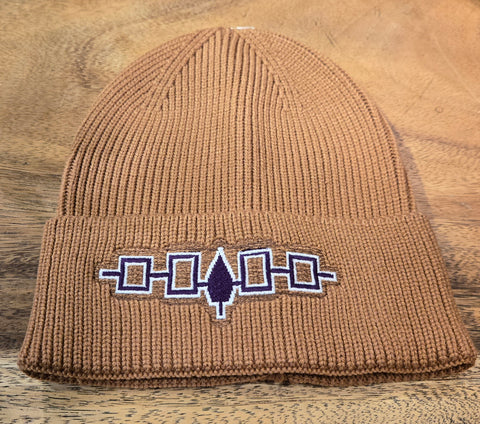 Embroidered Tuque - Iroquois Confederacy (Tan)