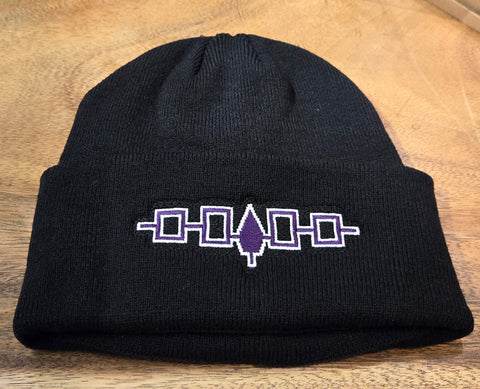 Embroidered Tuque - Iroquois Confederacy (Black)