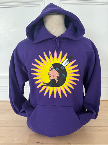 Hoodie: Woman Warrior (Purple)