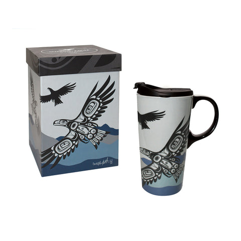 Ceramic Travel Mug - Soaring Eagle (PFC21)