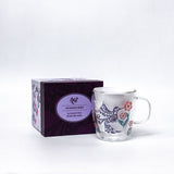 Double Walled Glass Mug - Hummingbird (GMUG15)