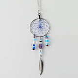 Dreamcatcher Necklace - Magical Glass Beads 1” (DC19-P)