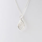Teardrop Sterling Silver Necklace (PMSS20-P)