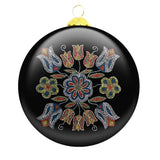 Glass Ornament - Silver Threads (9489)