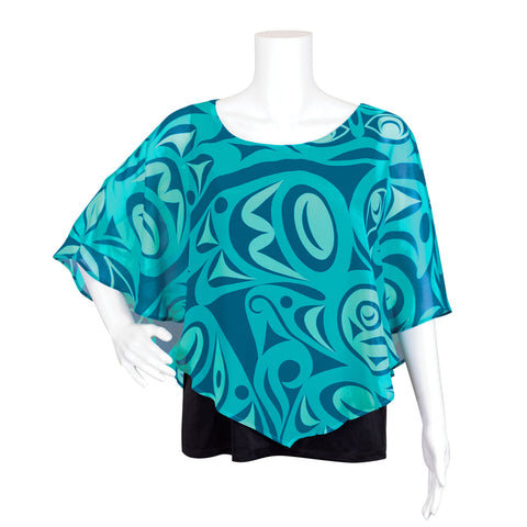 Chiffon Blouse: Salish Eagle (BLOUSE17)