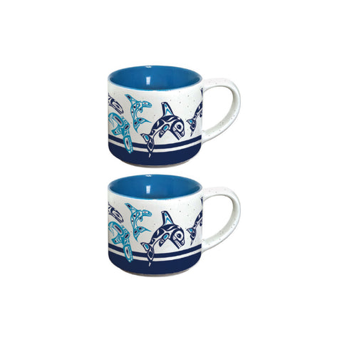 Ceramic Espresso Mugs - Orca Family (CESMUGS16)