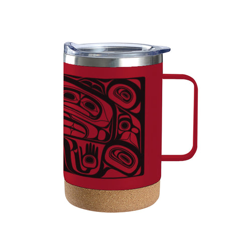 Cork Base Travel Mug with Handle - Treasure of Our Ancestors (TMCBH12)