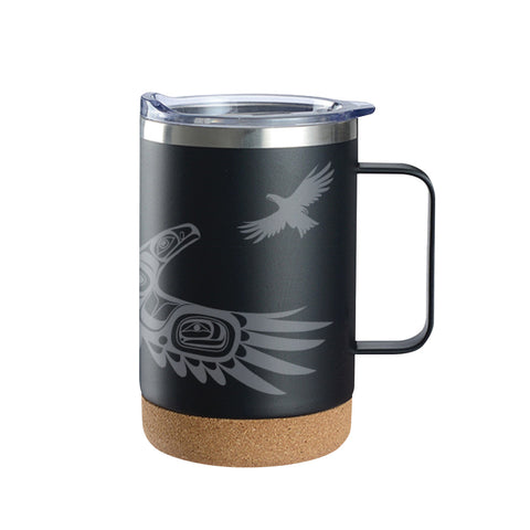 Cork Base Travel Mug with Handle - Soaring Eagle (TMCBH13)
