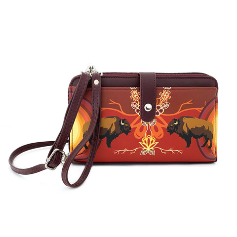 Smartphone Crossbody Bag - Buffaloes: Mashkode Biizhikina (SPB17)