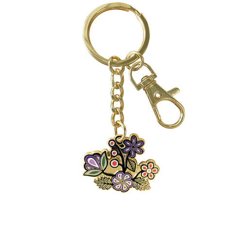 Enamel Keychain - Ojibwe Florals (EKEY29)