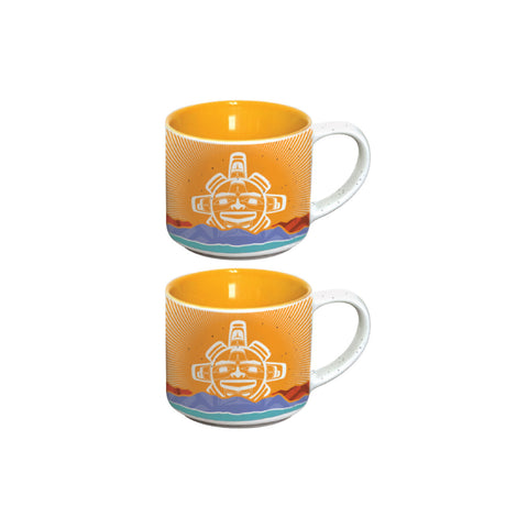 Ceramic Espresso Mugs - Chilkat Sun (CESMUGS22)