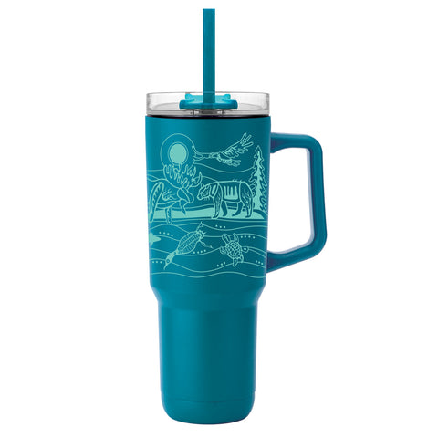 Insulated Tumbler with Straw - All My Relatives (TWS15)