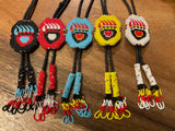 Beaded Bolo Tie - Bear Paw (BBT-003)