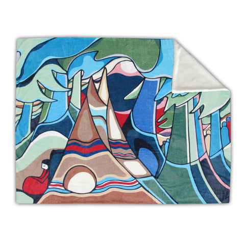 Faux Rabbit Fur Throw Blanket - Watched the Sunset (19010)