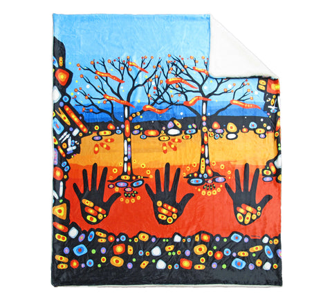 Faux Rabbit Fur Throw Blanket - Remember (19016)