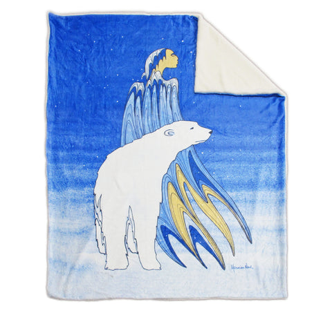 Faux Rabbit Fur Throw Blanket - Mother Winter (19017)