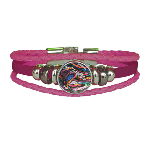 Leatherette Bracelet - Salmon Hunter (5899)