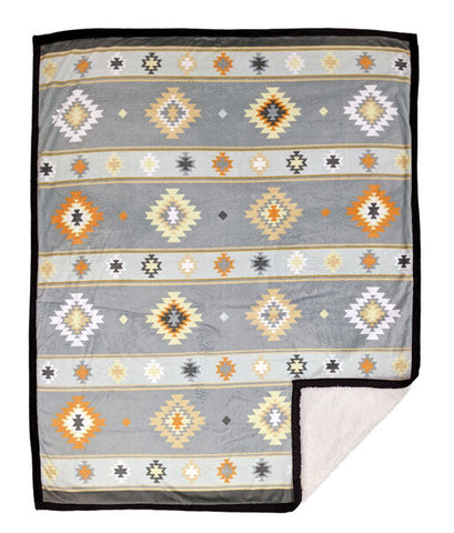 Plush Blanket - Throw (THR-GEO6-GR)