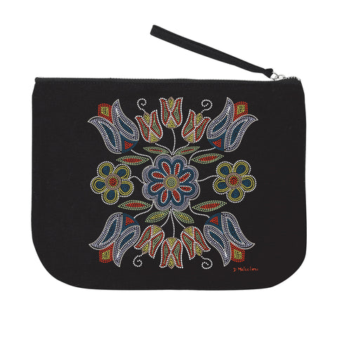 Eco Zip Pouch - Silver Threads (6206)