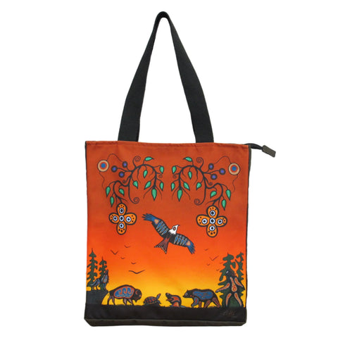Recycled Tote - Seven Grandfather Teachings (6097)