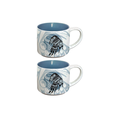 Ceramic Espresso Mugs - Raven Moon (CESMUGS24)