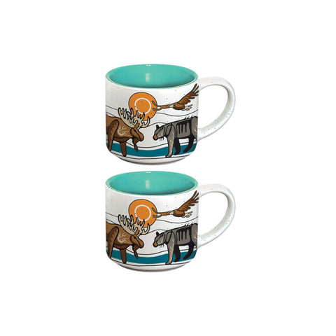 Ceramic Espresso Mugs - All My Relatives: Indinawemaaganidag (CESMUGS26)