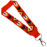 Loomed Cut Glass Wrist Lanyard Feather Pattern (BLL-C01W)