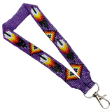 Loomed Cut Glass Wrist Lanyard Feather Pattern (BLL-C01W)