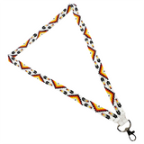 Loomed Cut Glass Lanyard Geometric & Feather Pattern (BLL-C03)