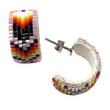 Peyote Stitch Beaded Earrings 2CM (BHL-003)
