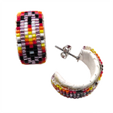 Peyote Stitch 2cm Hoop Earrings (BHL-001)