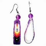 Beaded Loop Feather Earrings (BCC-E07)