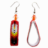 Beaded Loop Feather Earrings (BCC-E07)