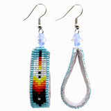 Beaded Loop Feather Earrings (BCC-E07)
