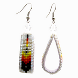 Beaded Loop Feather Earrings (BCC-E07)