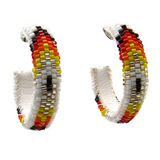 Peyote Stitch Beaded Hoop Earrings (BHC-3CM)