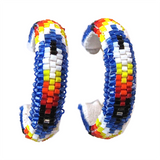 Peyote Stitch Beaded Hoop Earrings (BHC-3CM)