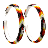 Peyote Stitched Beaded Hoop Earrings (BHC-6CM)