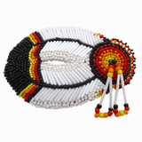 Beaded Barrette - Double Feather (BBW-004)