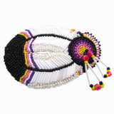 Beaded Barrette - Double Feather (BBW-004)