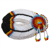 Beaded Barrette - Double Feather (BBW-004)