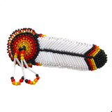 Beaded Barrette - Feather (BBW-001)