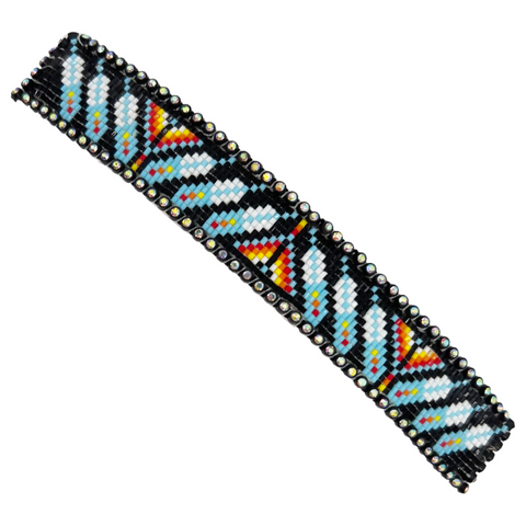 Beaded Barrette - Feather Design (BCC-BO3)