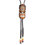 Beaded Bolo Tie - Feather and Star (BBT-005)