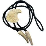 Carved Antler Bolo Tie - Eagle (CBBT-3D-EAGLE)