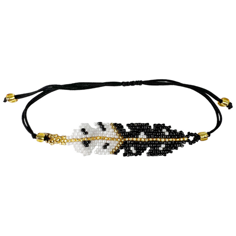 Beaded feather bracelet (bsc-fe3)